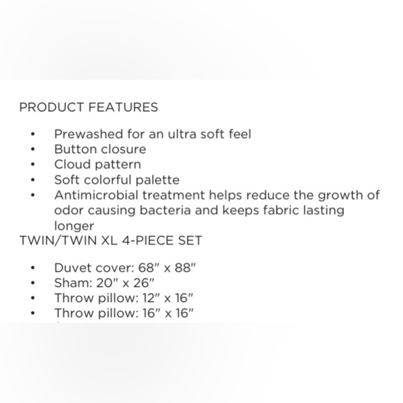 Urban Habitat Cotton 4pc Unicorn Clouds Duvet Set - Picture 6 of 9